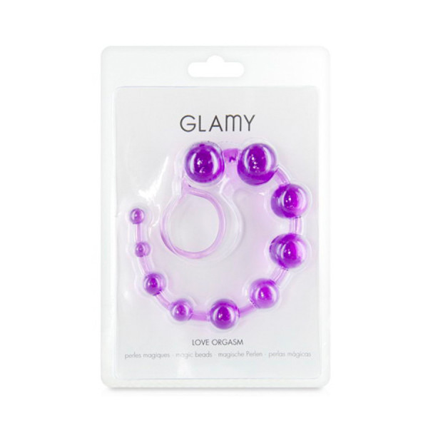Chapelet anal souple violet 